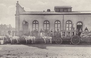 Historische Zichten, de Laatste Koets met Engelse Post en Oud Postkantoor door South African Photographer