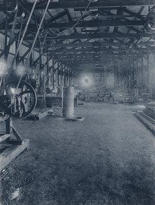 Interieur, Monteurswerkplaatsen, Geldenhuis Deep Level Gold Mining Company door South African Photographer