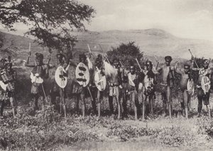 Kafir Krijgers (zwart-wit foto) door South African Photographer