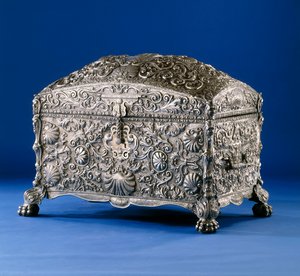Een belangrijke Spaans-koloniale zilveren koffer, ca. 1800