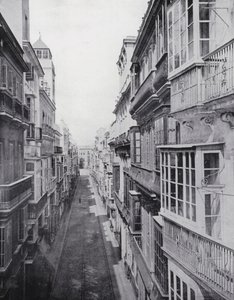 Calle Ancha, Cádiz (zwart-wit foto) door Spanish Photographer