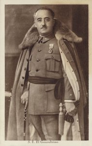Francisco Franco, Spaanse generaal en dictator (z/w foto) door Spanish Photographer