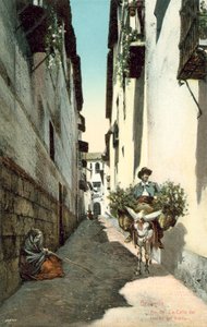 Granada, La Calle Del Horno Del Vidrio, Spanje (kleurenfoto) door Spanish Photographer