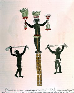 Azteekse spellen in Codex Vaticanus 3738 (Codex Vat. Rios). Facsimile van het manuscript door Dominicaan Pedro de los Rios, tussen 1570 en 1589, Bibl. Vatican. door Spanish School