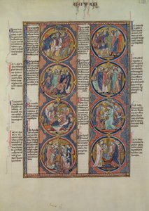 Biblia Moralizada de San Luis, Deel II, 7v door Spanish School