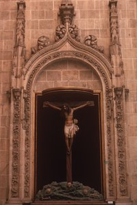 Christus aan het kruis door Spanish School