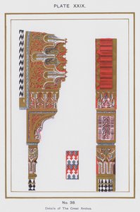 Details van De Grote Bogen (kleur litho)