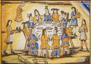 Dinerscène (keramische tegels)