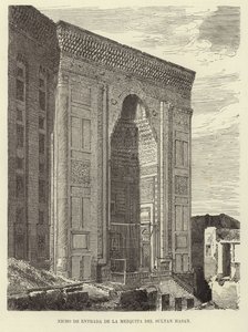 Ingang van de moskee van Sultan Hassan door Spanish School