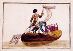 Verdrijving van Joseph Bonaparte (1768-1844) na de nederlaag van Vitoria in Spanje door Spanish School