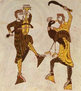 Twee Mannen Dansen, uit de Beatus Apocalyps van Santo Domingo de Silos