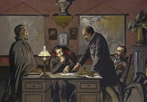 Frankrijk - de nacht van 2 december 1851 door Spanish School