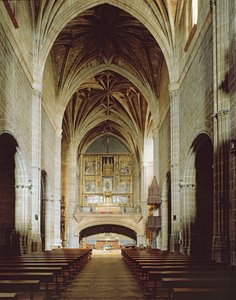 Interieur van de kerk door Spanish School