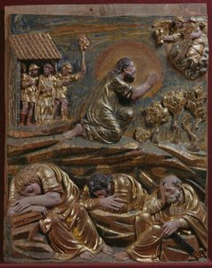 Jezus in de Tuin van Getsemane (detail) door Spanish School