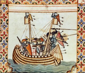 De kruisvaarders op weg naar het belegeren van een Saraceens fort (detail)