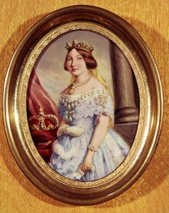Miniatuurportret van Koningin Isabella II (1830-1904) door Spanish School
