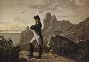 Napoleon in ballingschap op Sint-Helena, 1815-1821 door Spanish School