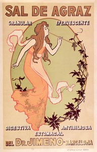 Farmaceutische advertentie voor Dr. Jimeno Sal de Agraz, ca. 1900