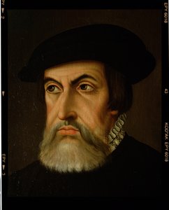 Portret van Hernan Cortes (1485-1547) door Spanish School