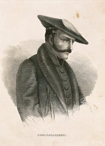 Portret van Tomas Zumalacarregui, figuur uit de Spaanse Onafhankelijkheidsoorlog en Eerste Carlistenoorlog (gravure)