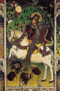 Afbeelding van Santiago Matamoros, van een altaarstuk in de Koninklijke Kapel van het Alcazar van Segovia, Spanje