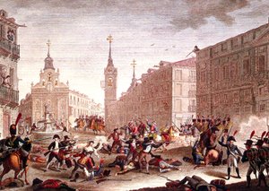 Opstanden tegen Napoleontische Troepen, Madrid, mei 1808 door Spanish School