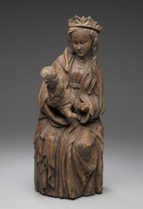 Zittende figuur van de Maagd met het Christuskind door Spanish School