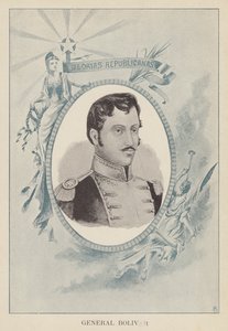 Simon Bolivar, Venezolaanse politieke en militaire leider door Spanish School