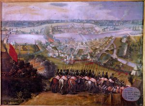 Het beleg van Maastricht door de Spanjaarden in 1579 door Spanish School
