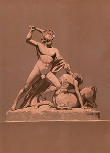 Theseus doodt de minotaurus door Spanish School