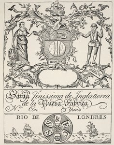 Handelslabel van de South Sea Company