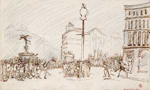 Straatscène-Piccadilly Circus, ca. 1900s