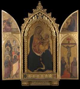 De Kruisiging met de Maagd Annunciate door Spinello Aretino