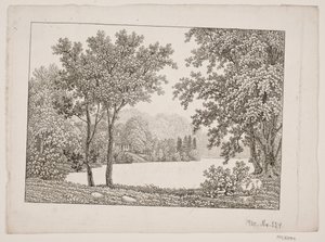 Landschap met meer door Søren Henrik Petersen