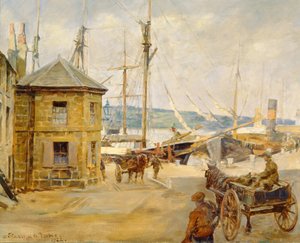 Het havenkantoor, Penzance door Stanhope Alexander Forbes