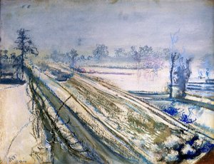 Uitzicht op de Kościuszko-heuvel vanuit het atelier van de kunstenaar door Stanisław Wyspiański