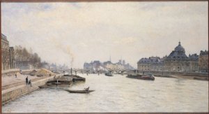 Le pont des Arts, vue du pont Royal, ca. 1884