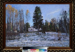 Een oud landgoed. Schilderij van Stanislav Yulianovich Zhukovsky