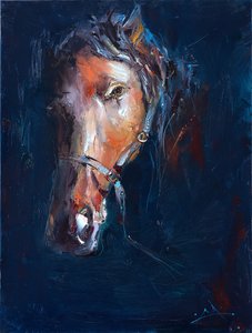 Portret van een dark horse door Stanislav Lazarov
