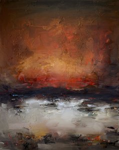 Vurig abstract landschap door Stanislav Lazarov