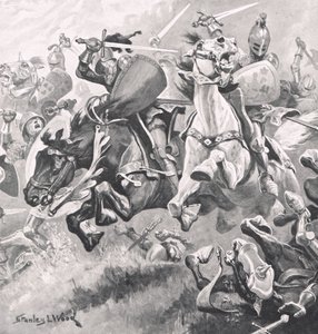 Slag bij Shrewsbury, 21 juli 1403, illustratie uit 