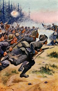 Charge van de Confederates bij Bull Run