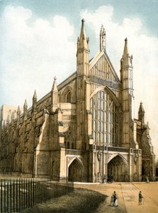 Winchester Kathedraal, Hampshire, ca. 1870 door Stannard and Son