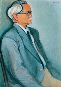 Portret van Abe Yoshishige door Sōtarō Yasui