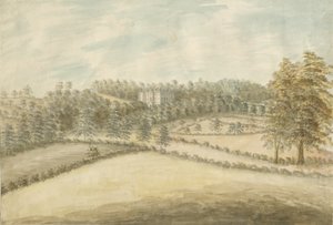 Beaudesert Hall en Park door Stebbing Shaw