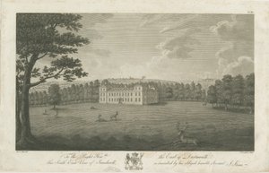 Sandwell Park - Hal: gravure, nd [1762-1798] door Stebbing Shaw