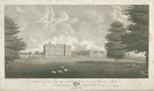 Shenstone Park - Hall: gravure, nd [laat 18e eeuw] door Stebbing Shaw