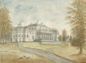 Shugborough Hall: aquarel, nd [ca. 1800] door Stebbing Shaw