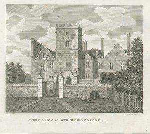 Stourton Kasteel: gravure door Stebbing Shaw