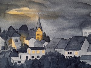 Bad Honnef bij nacht